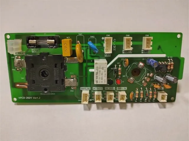 Assembled control board with relay, fuse and connectors
