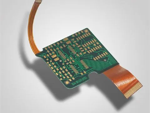 Rigid-flex PCB with flexible polyimide tail